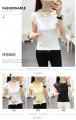 短袖t恤女夏季2017新款蕾絲修身顯瘦打底衫淑女性感鏤空露肩上衣