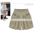 加肥加大碼闊腿短褲女夏裝胖mm200斤寬鬆休閒短褲鬆緊腰熱褲薄款