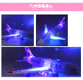 創意熱賣電動發光音樂飛機模型禮品閃光萬向輪兒童玩具車地攤批發