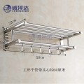 不銹鋼衛生間浴巾架廚房2層壁掛置物架浴室加厚雙杆毛巾架衛浴