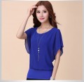 雪紡衫短袖女2017夏季新款韓版上衣大碼女裝百搭小衫寬鬆顯瘦t恤