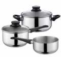 5件套裝組合鍋具套裝三件套不銹鋼湯鍋奶鍋鍋子不粘鍋電磁爐通用