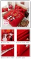婚慶大紅全棉四件套 結婚加厚簡約2.0m被套床單1.8m雙人床上用品